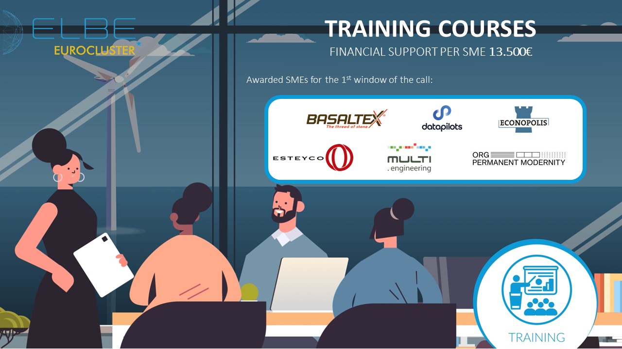 Six SMEs were granted in the Cal for Training Services of ELBE EUROCLUSTER FSTI_First Training Call (RRSS)