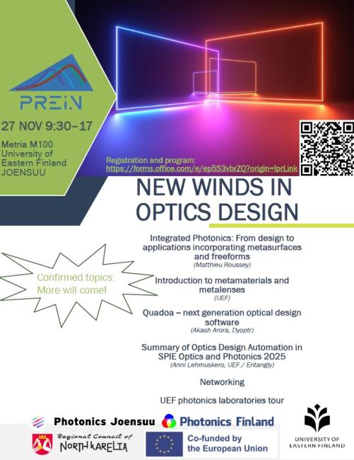 New winds in Optics Design Seminar, Joensuu